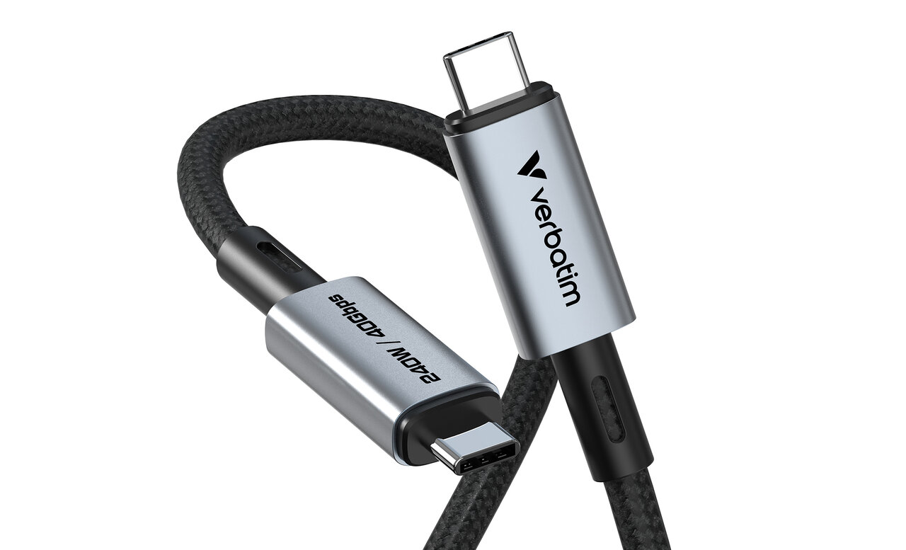 Cable mostrando el lateral y el extremo de los conectores USB-C