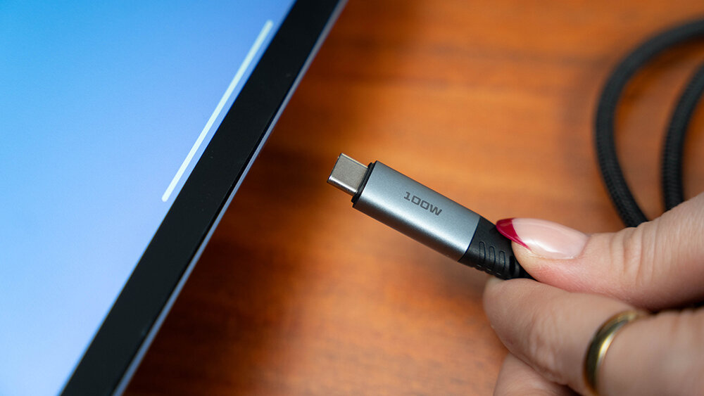 End of a 100W USB-C cable