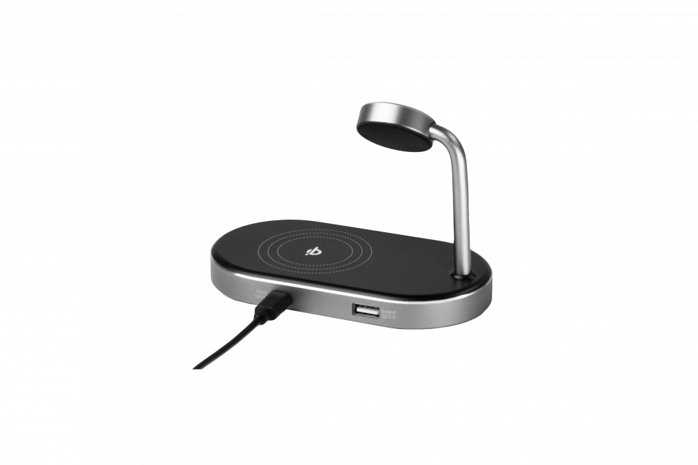 Supporto di ricarica 3-in-1 Ricarica via cavo e wireless per il tuo Apple Watch e iPhone