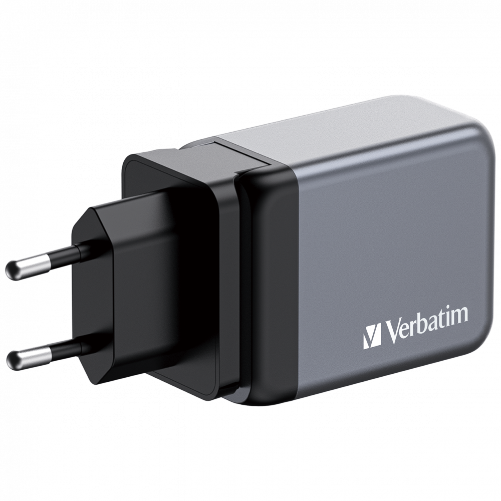 65W 3-port GaN-vægoplader 2 x USB-C® PD 65W / 1 x USB-A QC 3.0 (EU/UK/US)