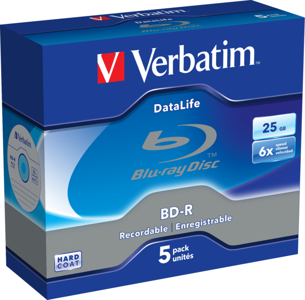 BD-R Datalife 25GB 6x 5 Pack Jewel Case