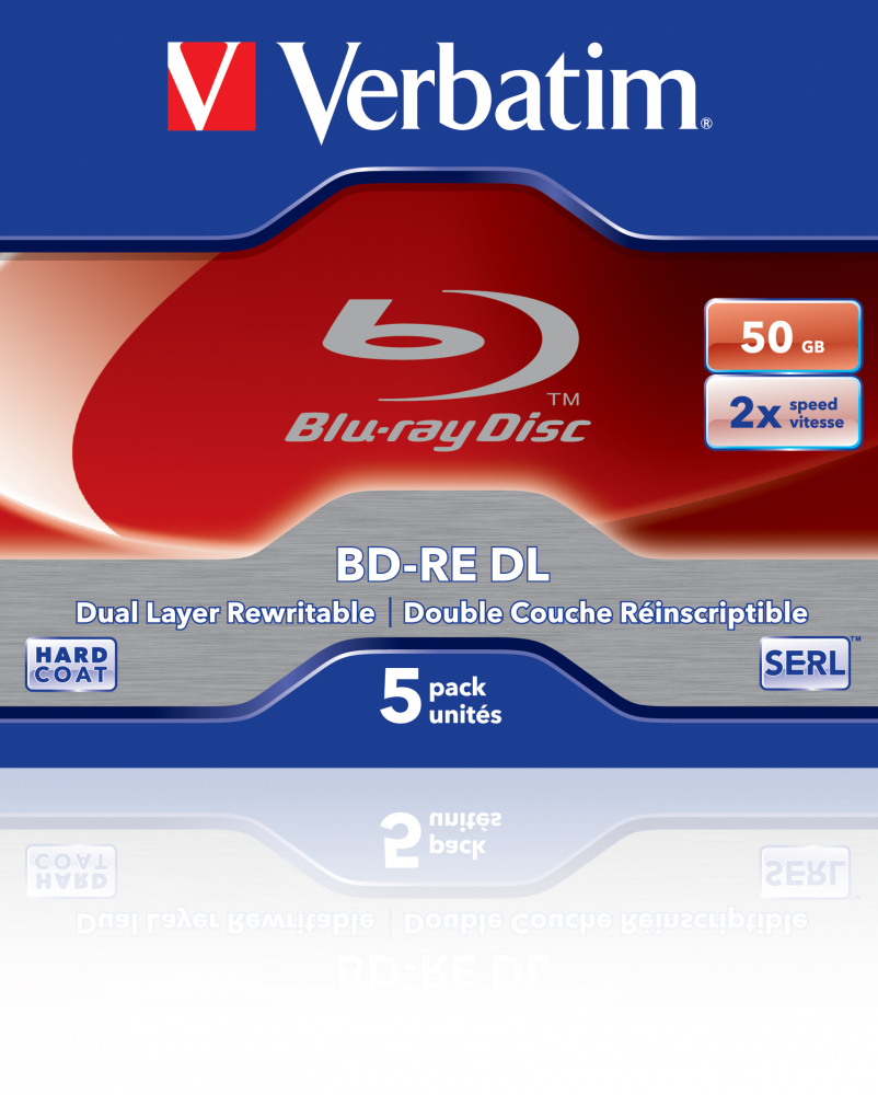 BD-RE DL 50GB 2x 5 Pack Jewel Case