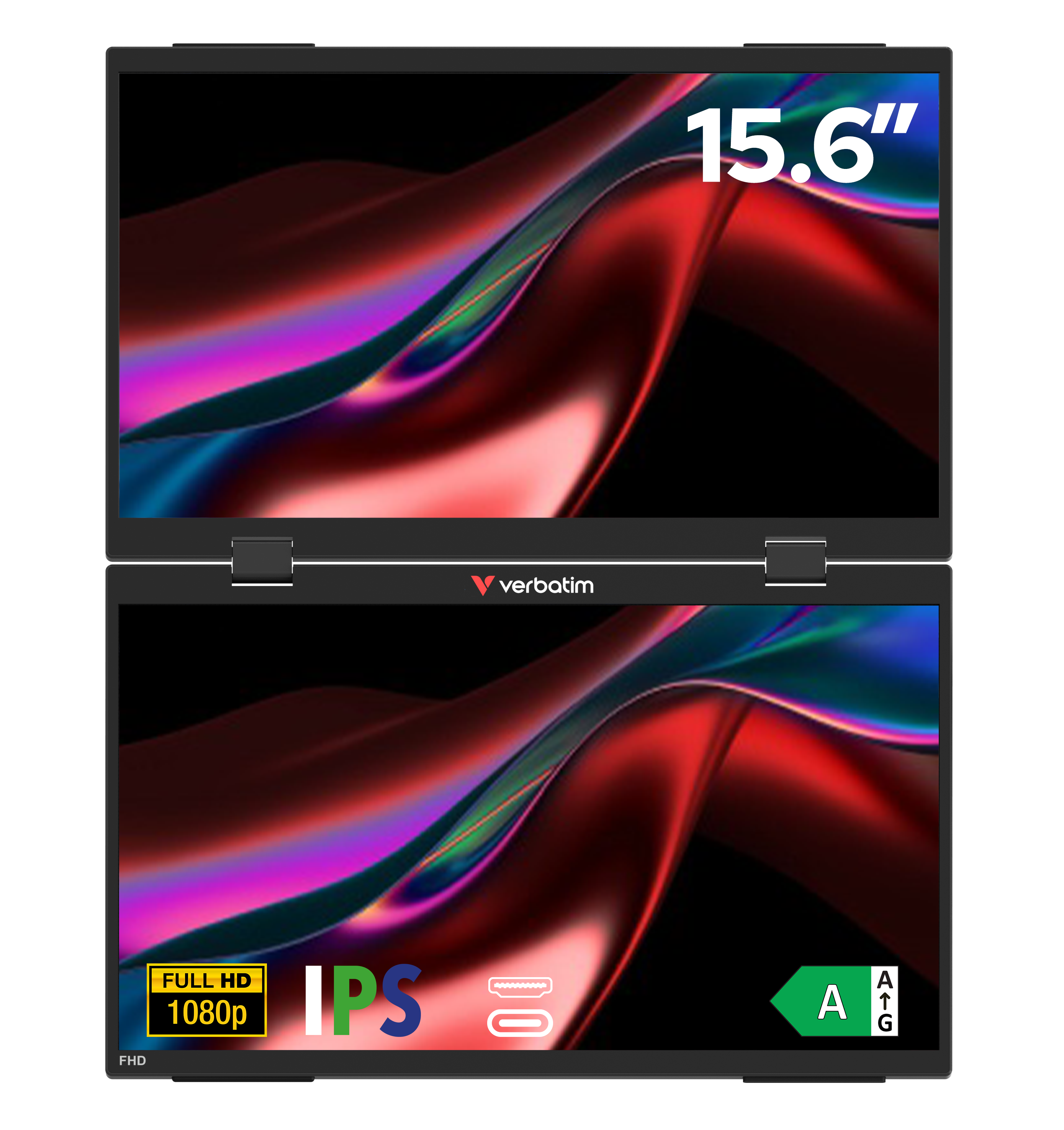 Dual Portable Monitor Essentials 15.6" Full HD 1080p