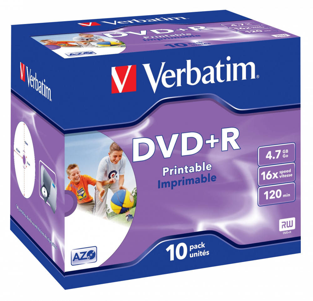 DVD+R Wide Inkjet Printable ID Brand