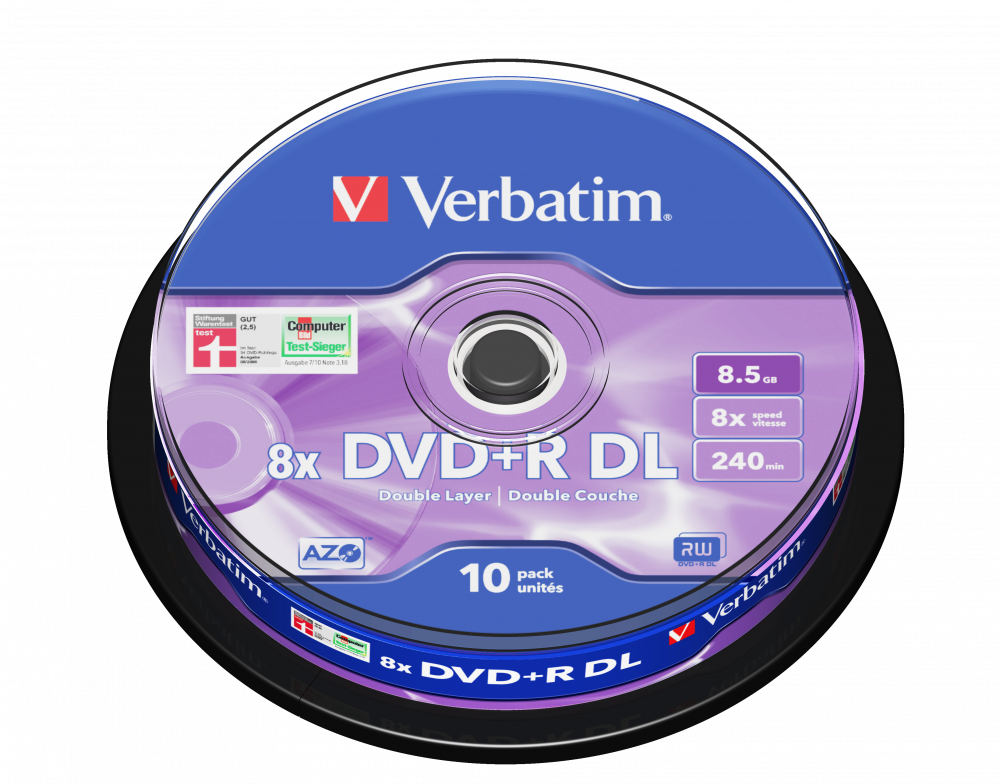 DVD+R Double Layer matzilver