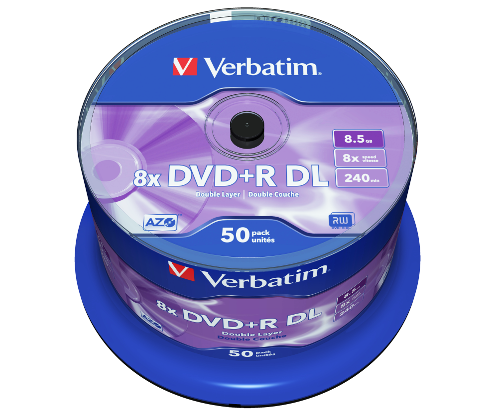 DVD+R Double Layer matzilver