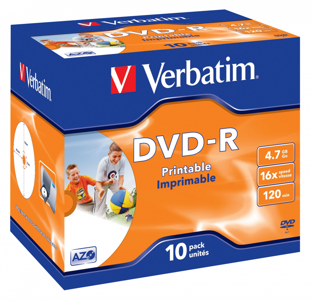 DVD-R Wide Inkjet Printable ID Brand