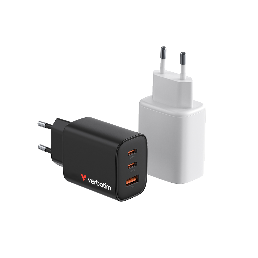 Essentials GaN EU Wall Charger 65W 3-Port Black