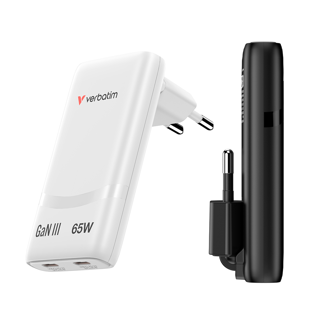 Fold 'n' Go GaN EU Wall Charger 65W 2-Port