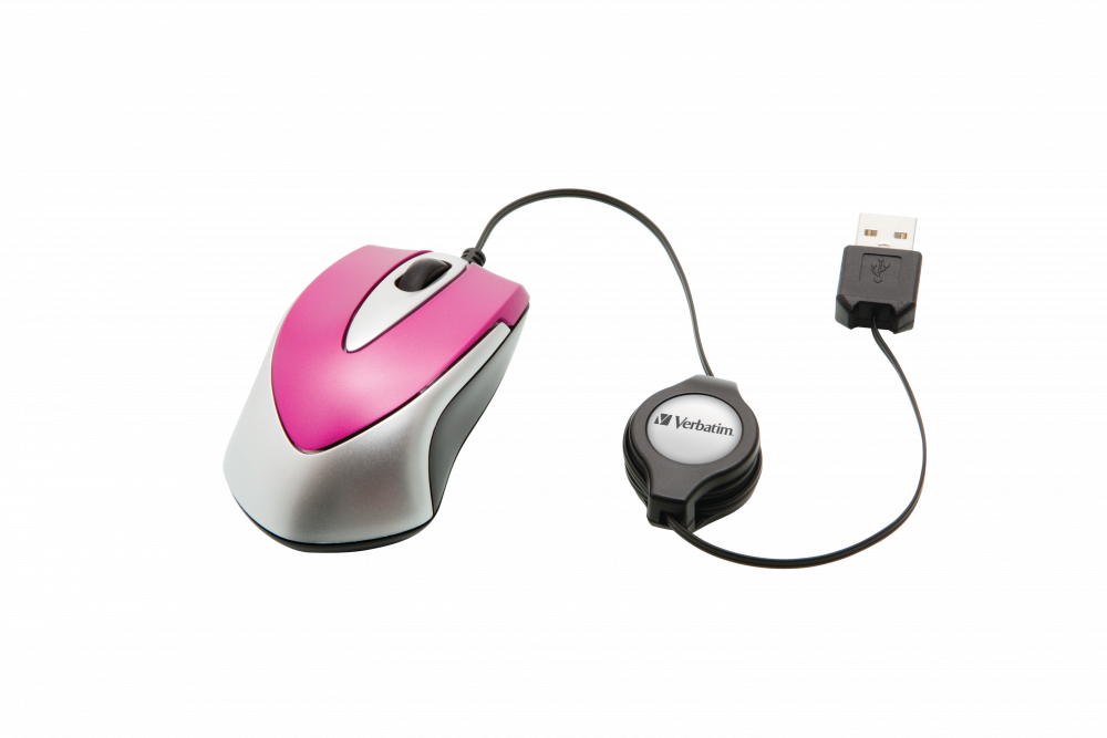 Souris optique de voyage Go Mini Rose fuchsia