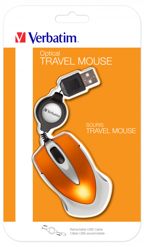 Souris optique de voyage Go Mini Orange volcanique