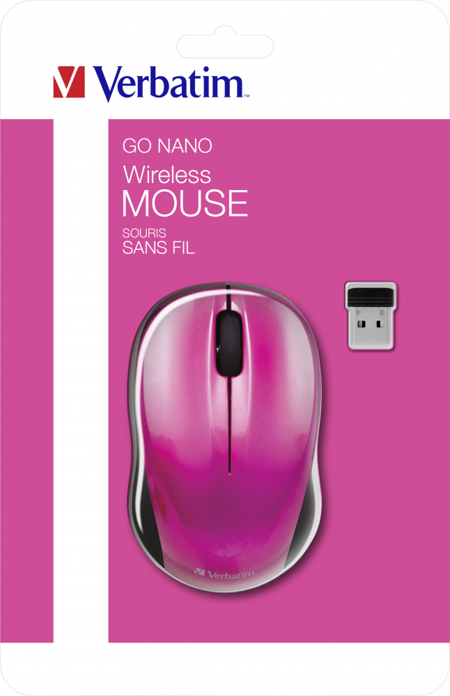 Беспроводная мышь GO NANO ярко-розовая