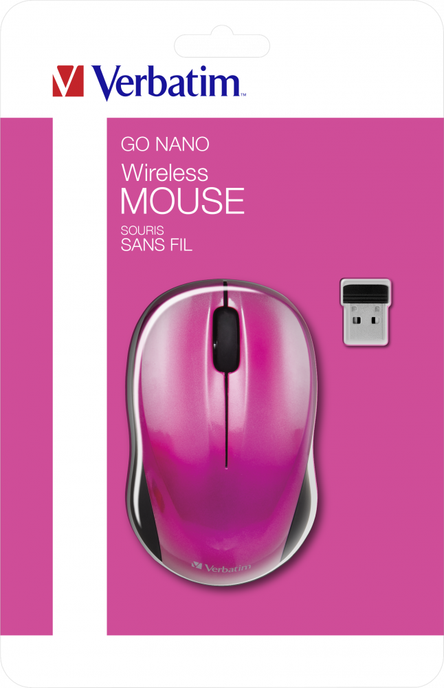 Souris sans fil GO NANO Rose fuchsia