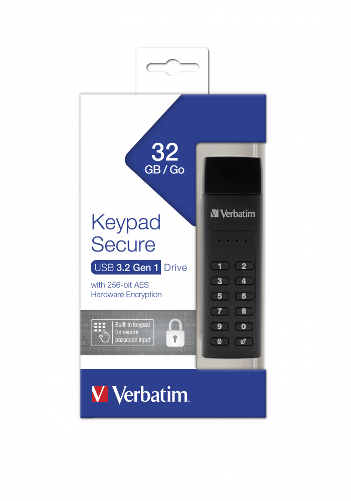 Keypad Secure USB-enhet USB 3.2 Gen 1 - 32 GB