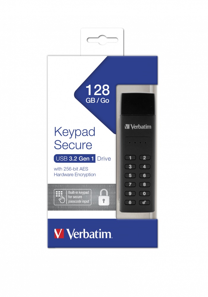Keypad Secure USB-Stick USB-3.2 Gen 1 - 128 GB