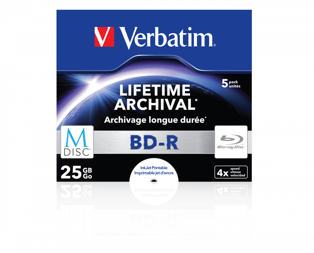 Verbatim MDISC BD-R 5 шт., в стандартной коробке