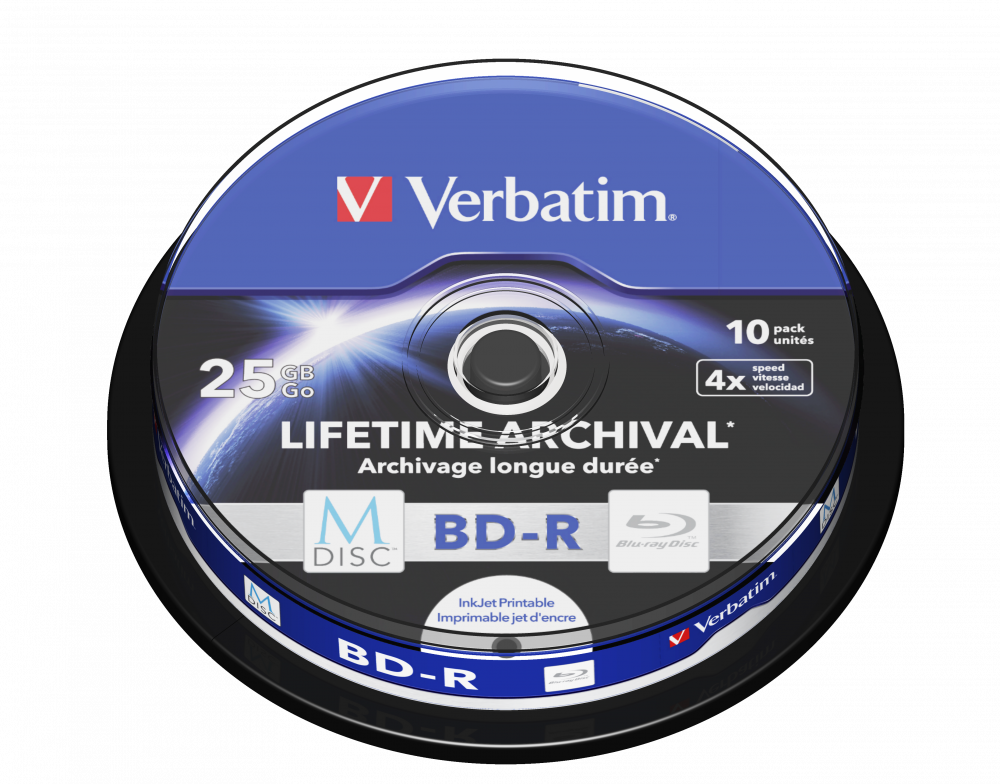 Verbatim MDISC Lifetime Archival BD-R - 10 Pack Spindle