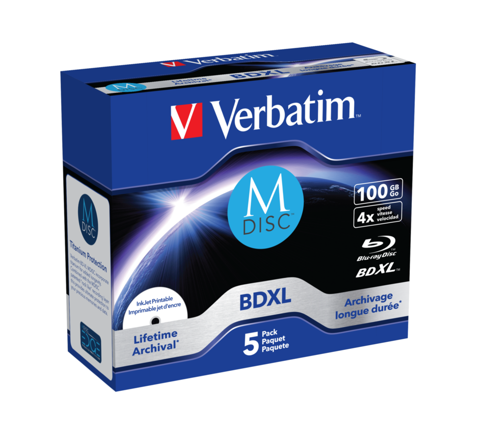 MDISC BDXL 100GB Lifetime archival - Jewel case 5 pz