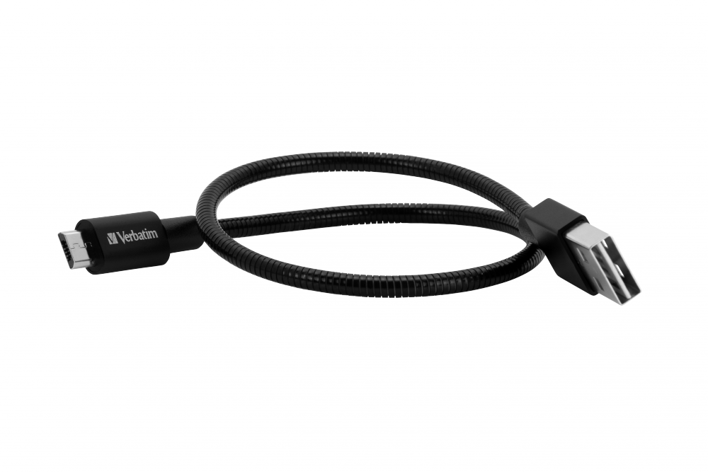 Micro-USB synchronisatie- & oplaadkabel van Verbatim 30cm zwart