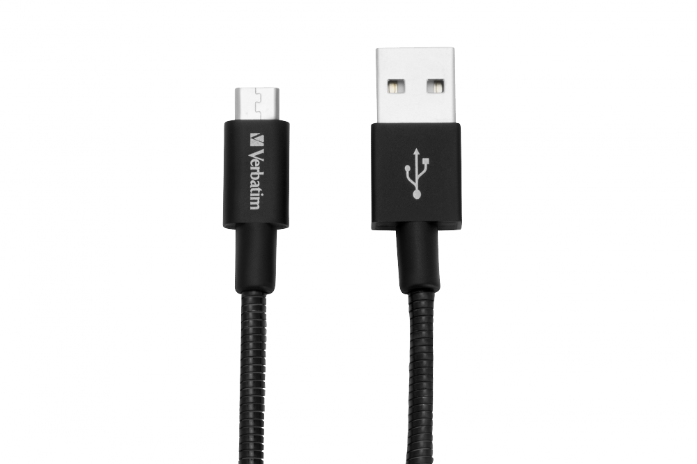 Cavo Sync 'n' Charge Micro USB Acciaio inossidabile color NERO