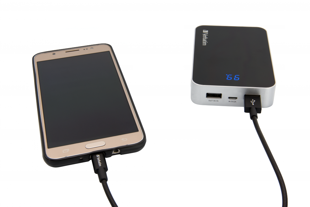 Przewód Verbatim Micro USB do synchronizacji i ładowania 30 cm czarny