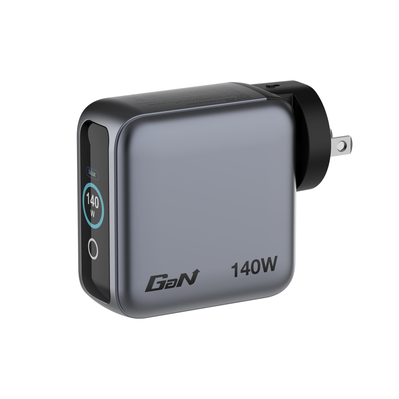 Mini GaN-oplader med display 140W 4-porte