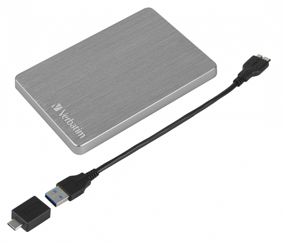 Store 'n' Go ALU Slim Portable Hard Drive 1TB Space Grey