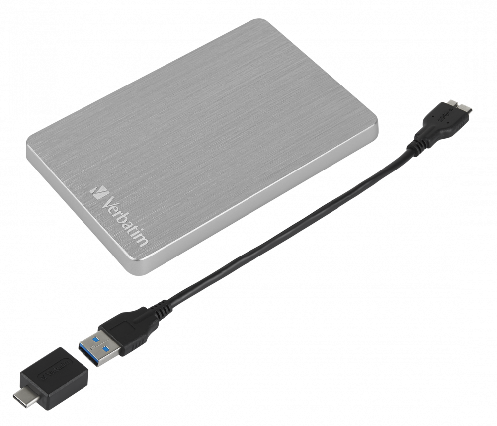 Store 'n' Go ALU Slim Portable Hard Drive 1TB Silver