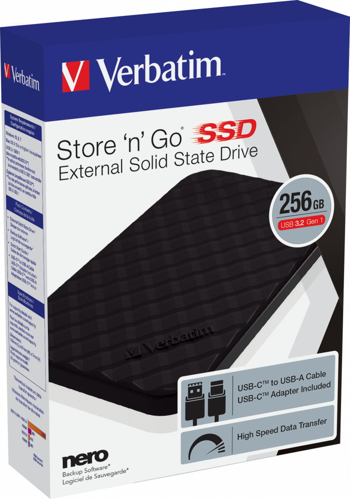 Przenośny dysk SSD Store 'n' Go Portable USB 3.2 GEN1, 256 GB