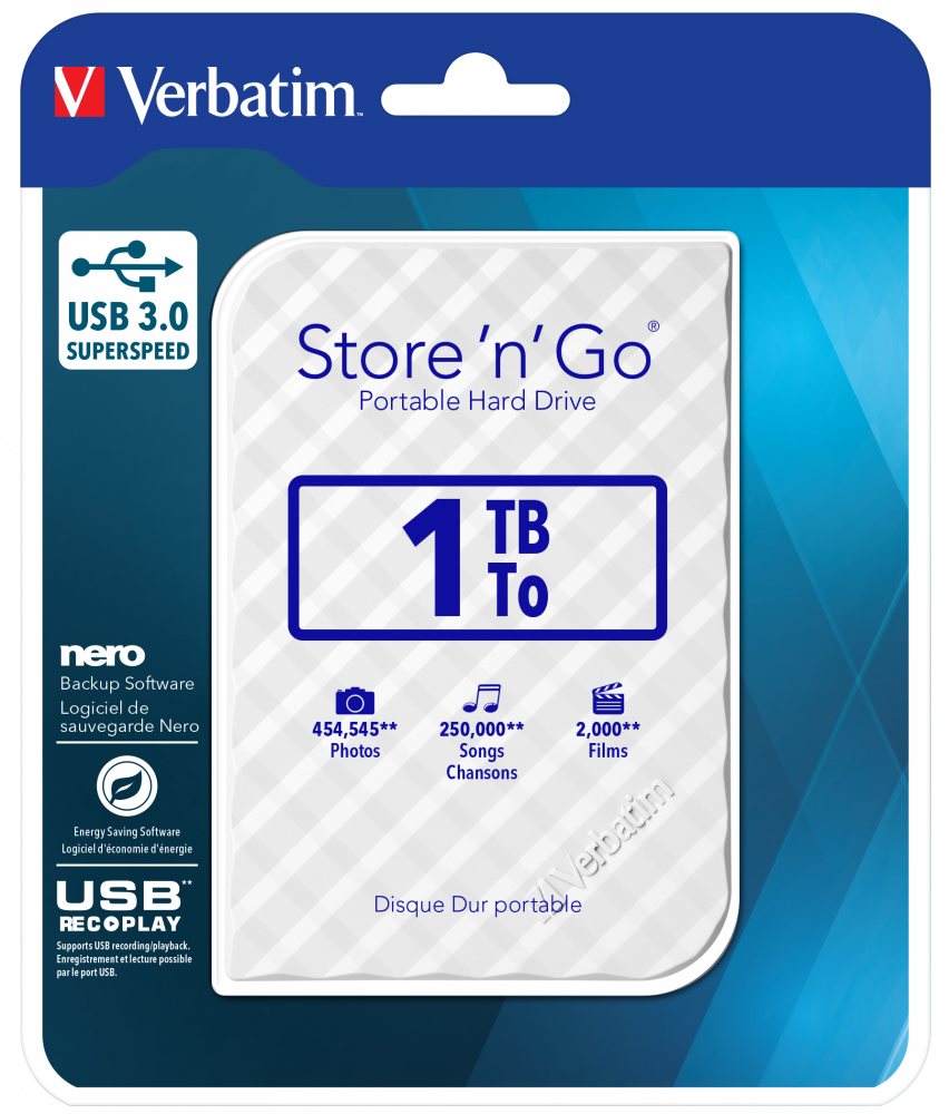 Store 'n' Go USB 3.0 Draagbare harde schijf - 1 TB Wit