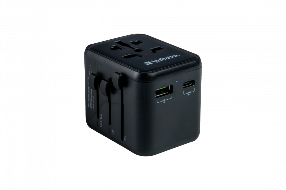 Universell reseadapter med 1 x USB-C, 1 x USB-A-portar