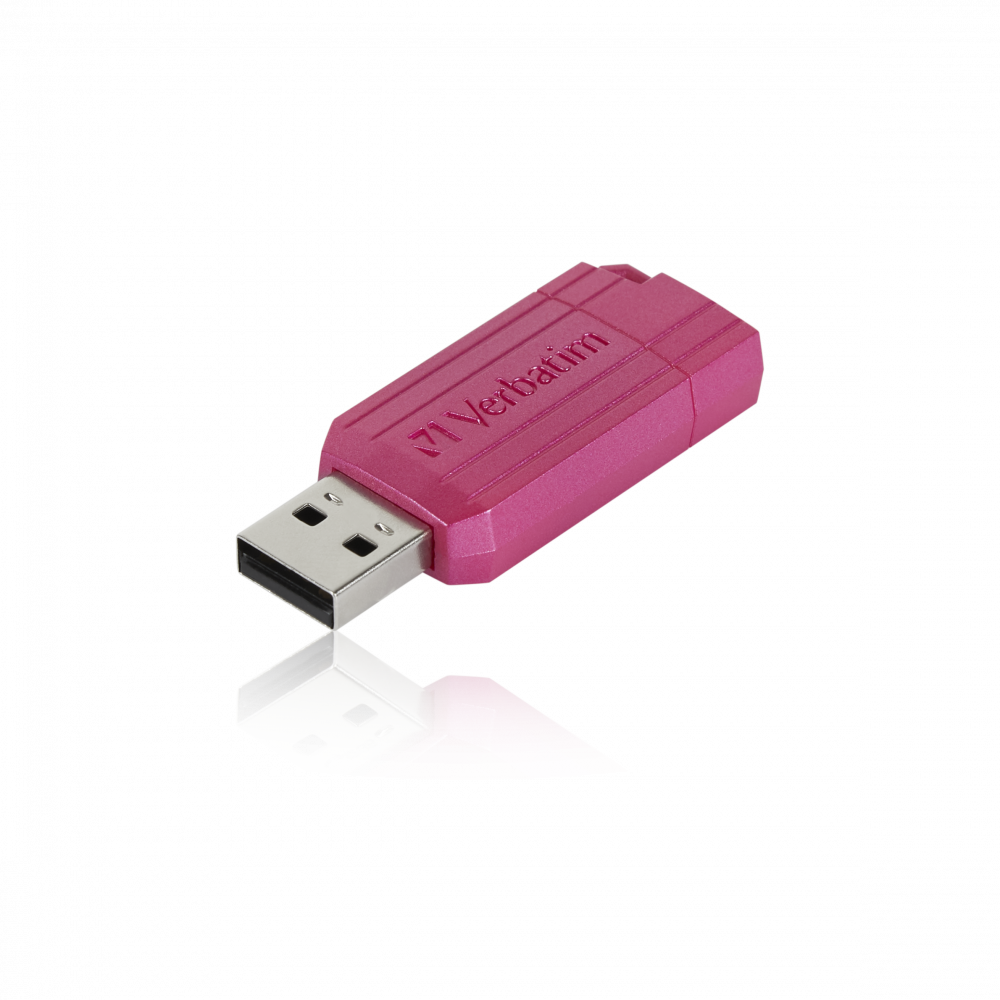 PinStripe USB Drive 128GB Hot Pink