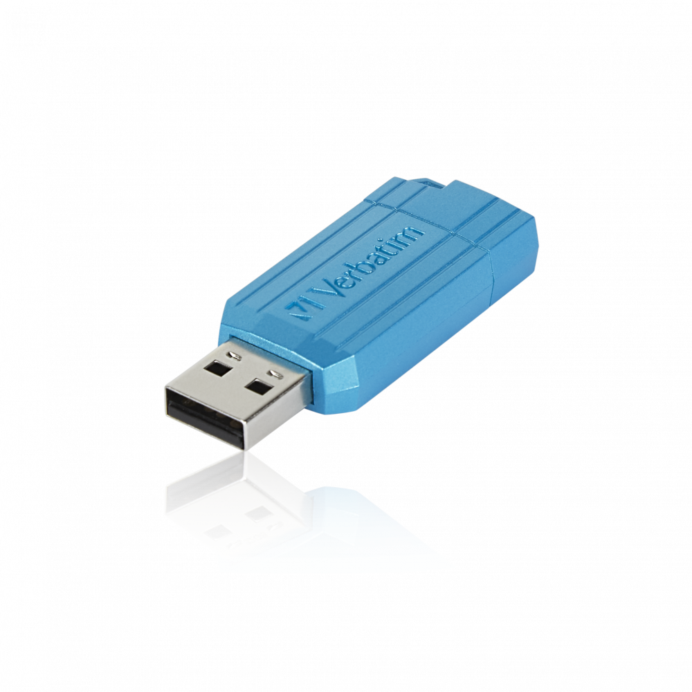 PinStripe USB Drive 64GB Caribbean Blue