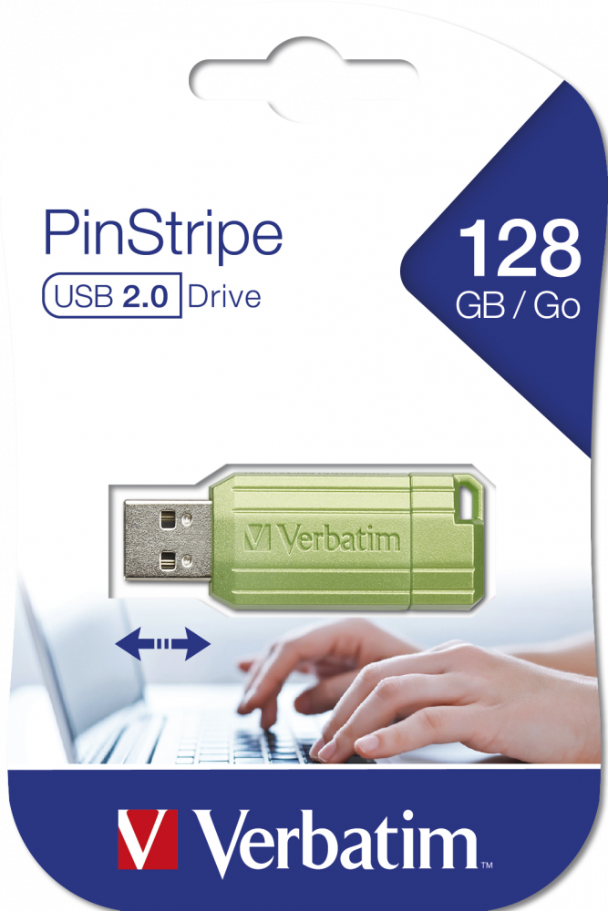 Napęd PinStripe USB Drive 128 GB Eukaliptusowy zielony