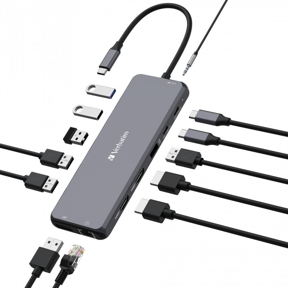 Koncentrator wieloportowy USB-C Pro CMH-13: 13 portów