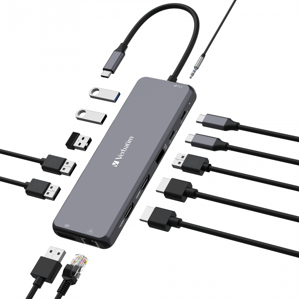 USB-C Pro multipoort-hub CMH-13: 13 poorten