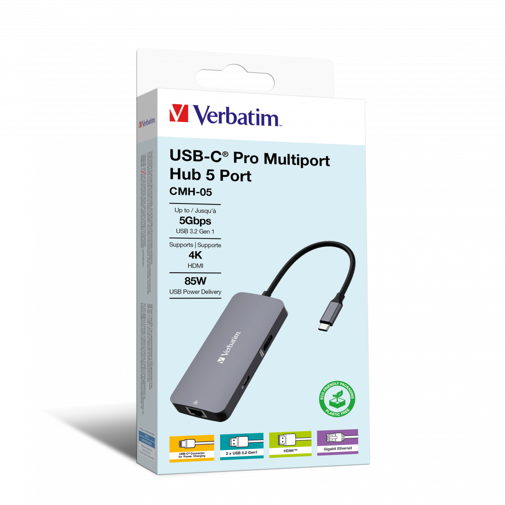 Hub Multiporta USB-C Pro CMH-05: 5 porte