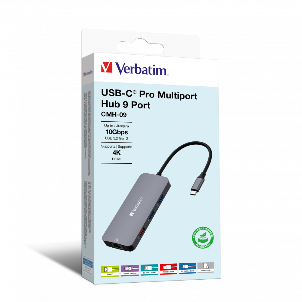 Víceportový USB-C rozbočovač Pro CMH-09: 9 portů