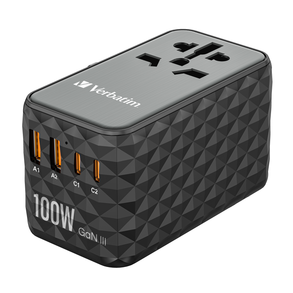 Adaptador universal de viaje UTA-06 GaN III con 2 puertos USB-C PD y QC 4+ y 2 USB-A QC 3.0