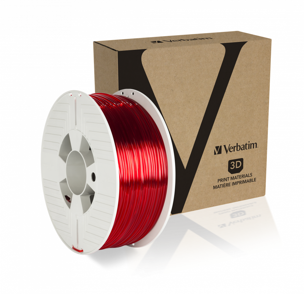 Verbatim PET-G filament 2.85 mm - Red Transparent