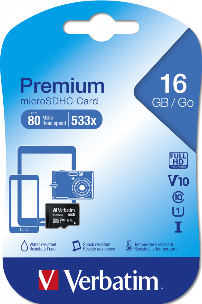 Micro SDHC 16GB Klasse 10