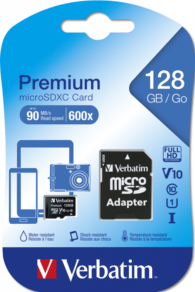 microSDXC klassifificeringsgruppe 10 128 GB