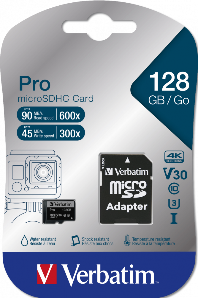 Pro U3  128GB Micro SDXC Card